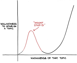 “Disposición a opinar sobre un tema”, “Conocimiento sobre ese tema”, “Monte estúpido” (SMBC)